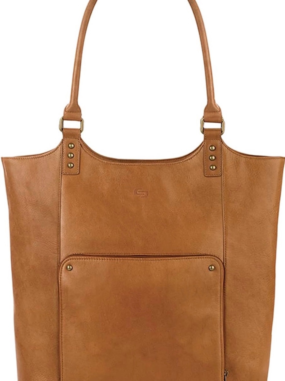 solo Cognac Brown Leather Tote Bag